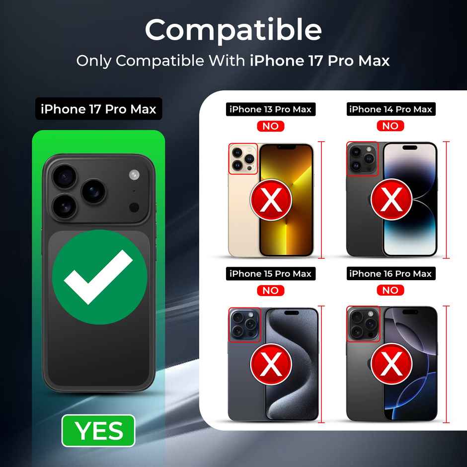 Artistque Case For Iphone 17 Pro Max Back Cover | Transparent Clear Magsafe Cover