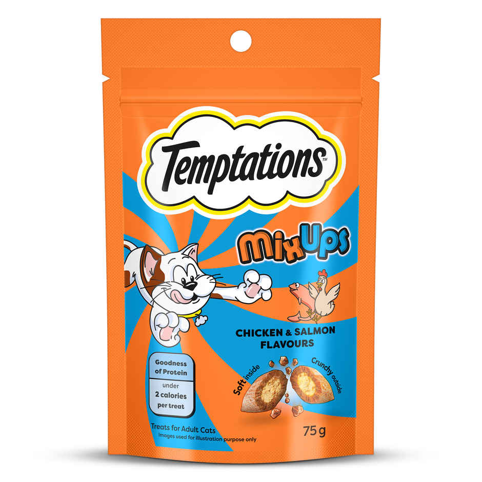 Temptations MixUps Cat Treats | Chicken & Salmon Flavours