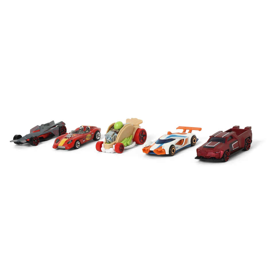 Hot Wheels 5-Car Pack of 1:64 Scale Vehicles LETS-RACE