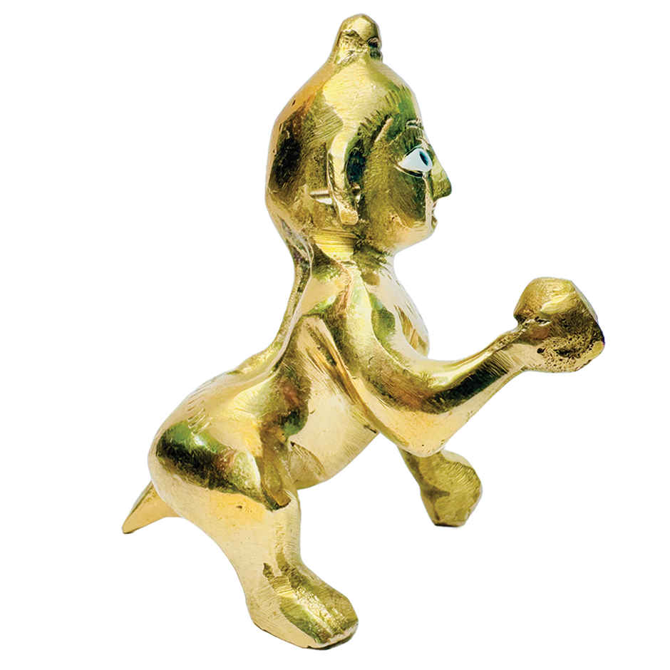 Laddu Gopal Brass Idol One No. - 3.5 x 5 x 5.5 cm | Mangal Bhawan