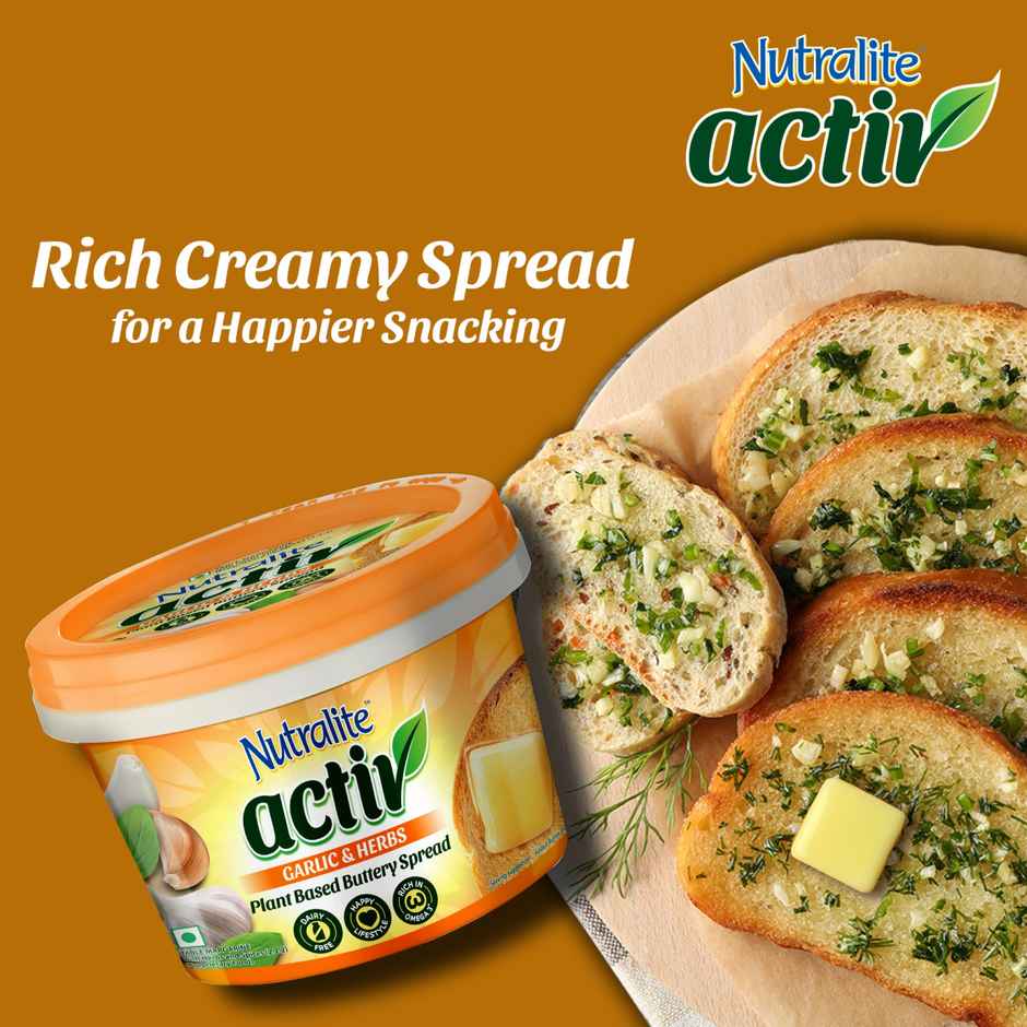 Nutralite Activ Plant Based Buttery Spread - Garlic & Herbs
