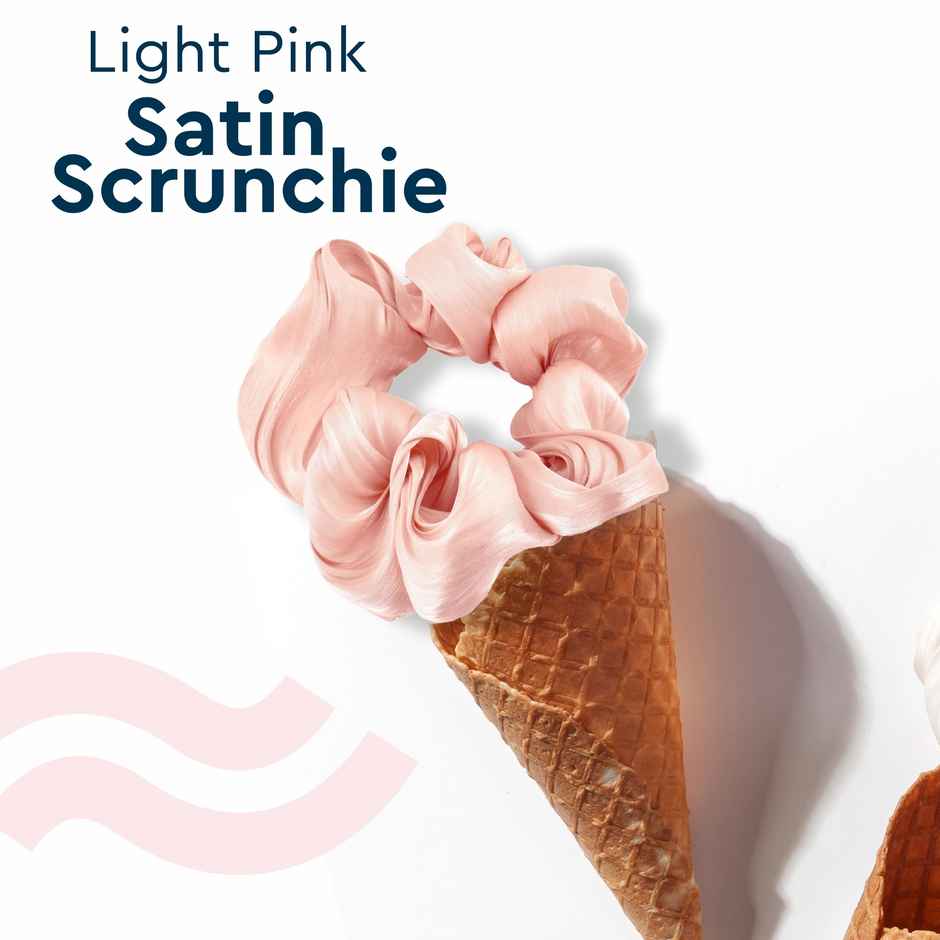 GUBB Satin Scrunchies | Light Pink | Stylish & Comfortable