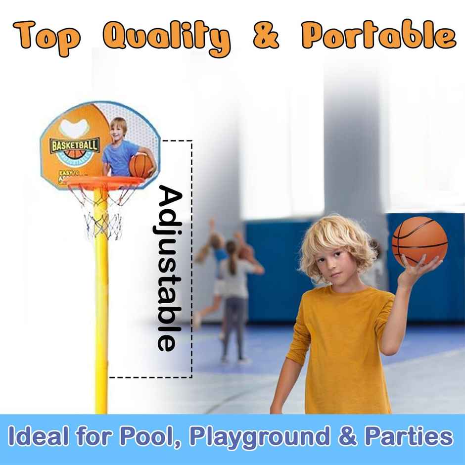 ToyBharat Basketball Adjustable | Assorted