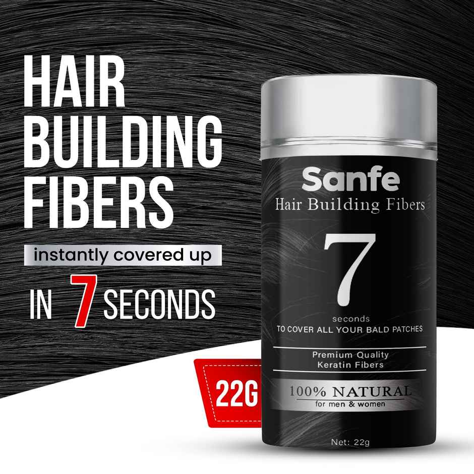 Sanfe Hair Building Fibers | Hair Fiber Powder for Bald Spot & Thinning Hair Cover Up