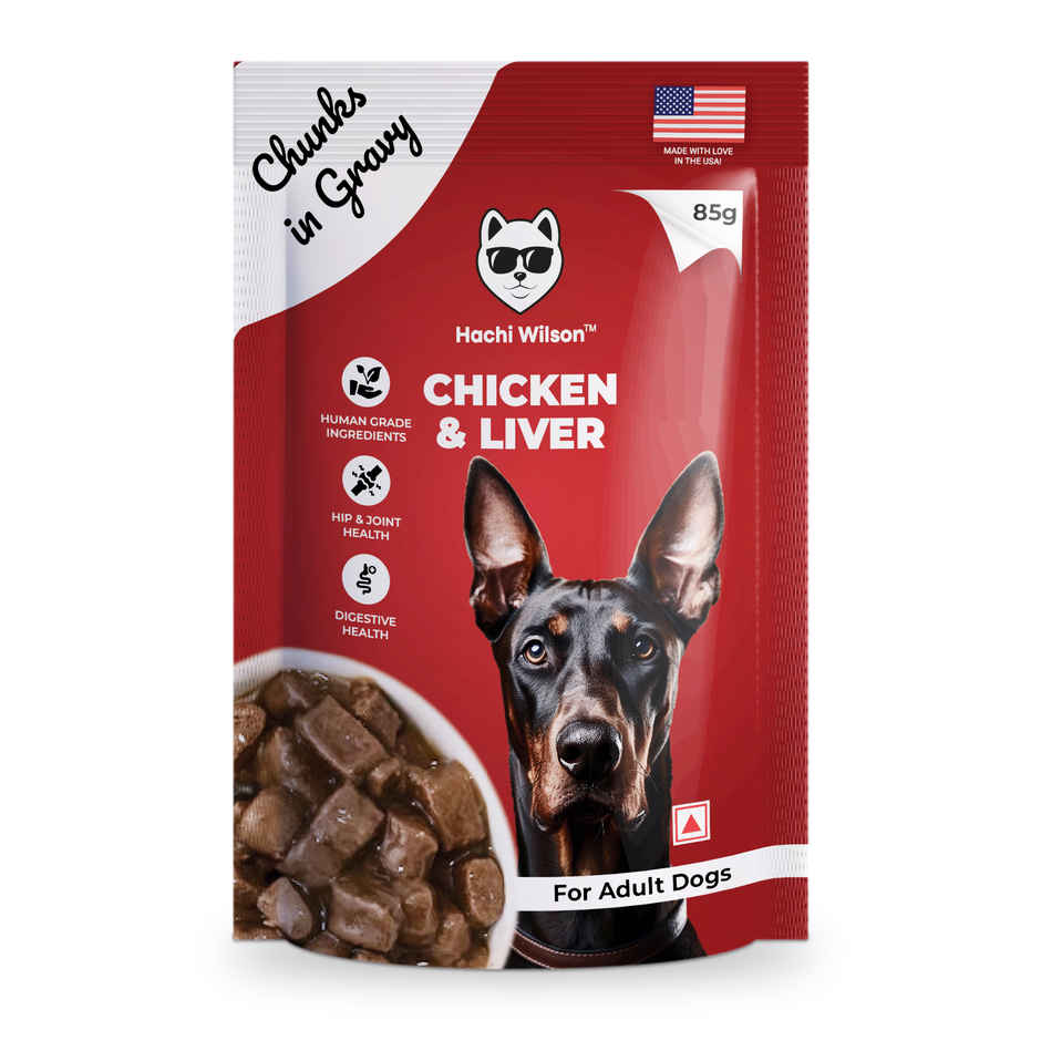 Hachi Wilson Premium Chicken & Liver chucks in gravy