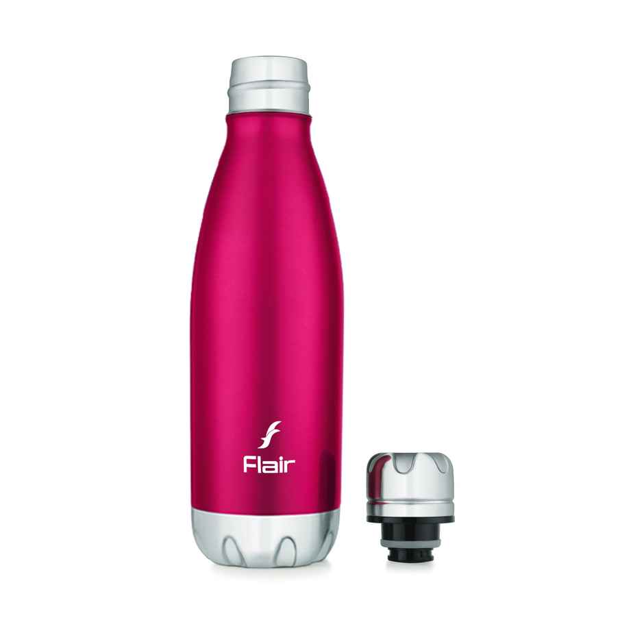 Flair Glam Stainless Steel | 1 L | Vacuum Insulated Bottle | Red