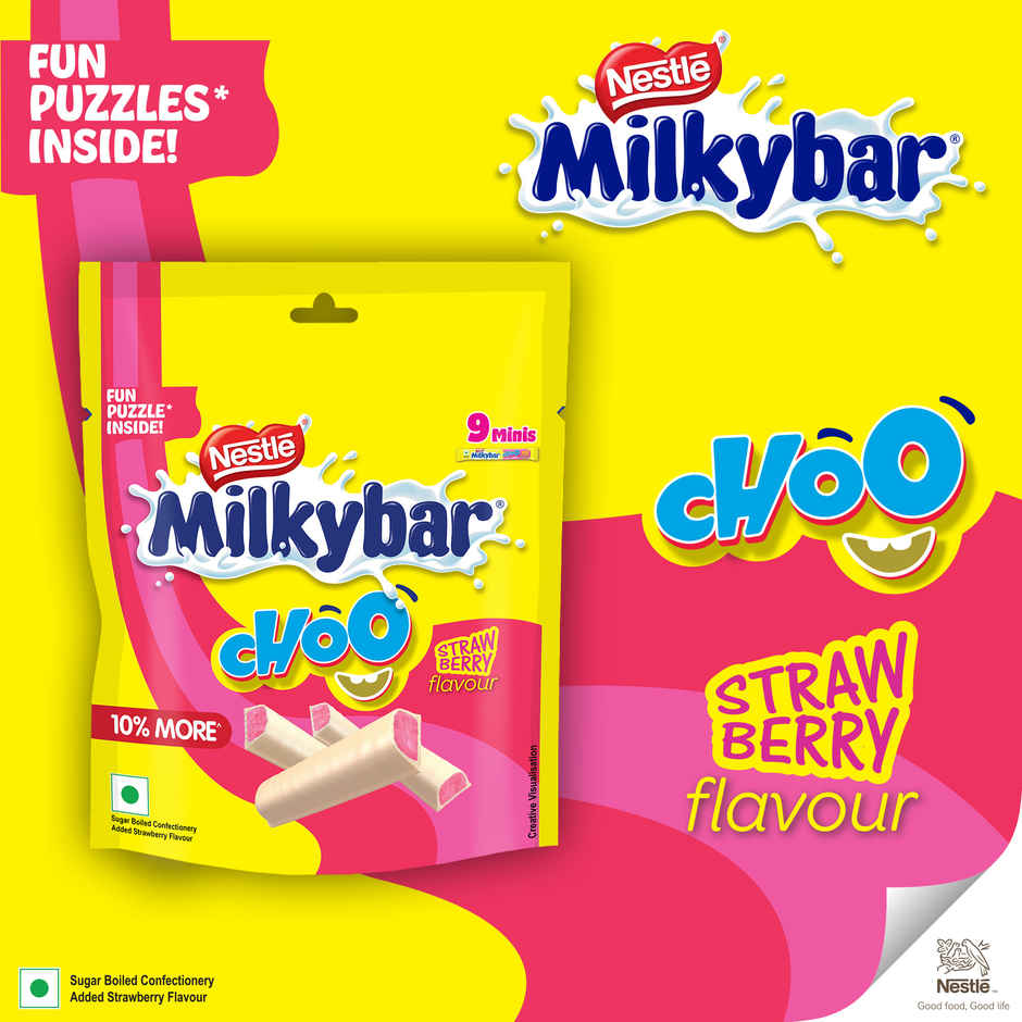 Nestle Milkybar Choo Strawberry Flavour Sharebag Combo 