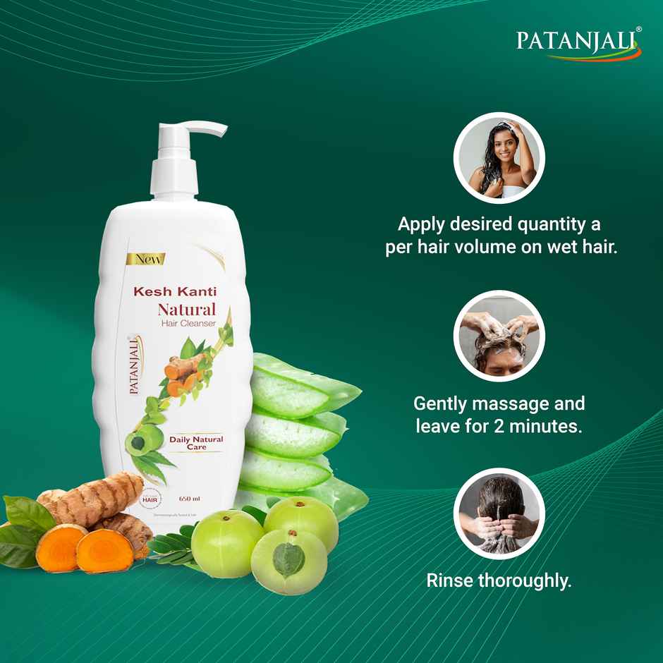 Patanjali Kesh Kanti Natural Hair Cleanser Shampoo Prevents Dryness