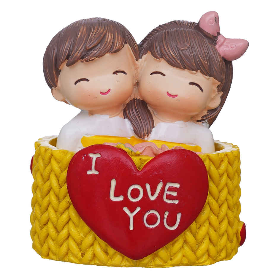 Resin Cute Couple Statue "I Love You" | Valentine Gift | EcraftIndia