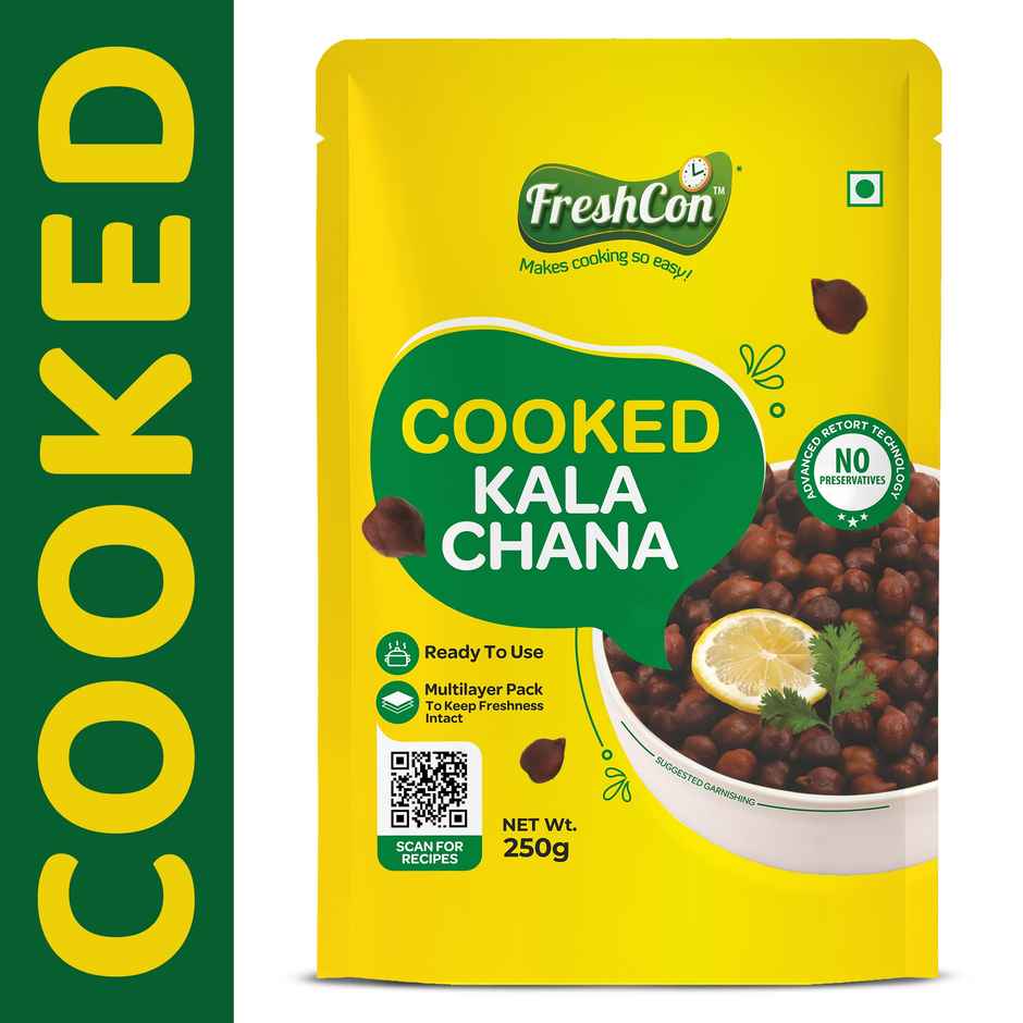 Freshcon Cooked Kala Chana | Black Chickpeas