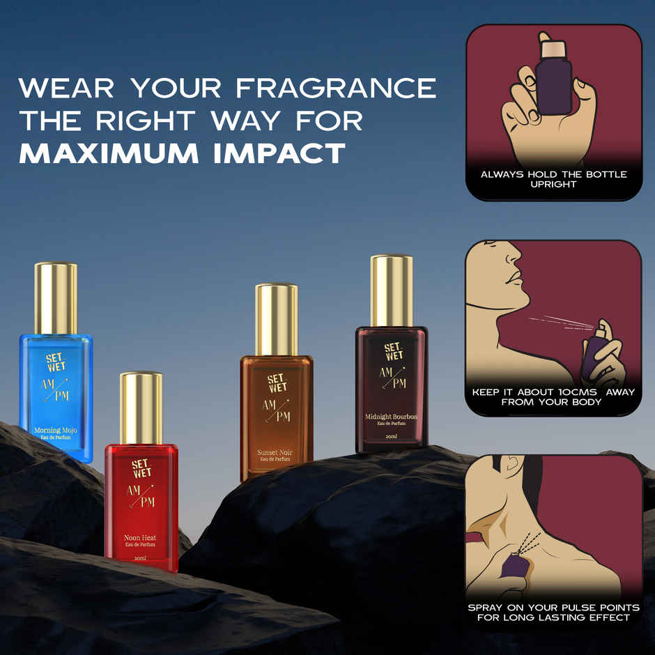 Set Wet Am/Pm Premium Fragrance Pack|Command Your Day With Style Perfume For Men