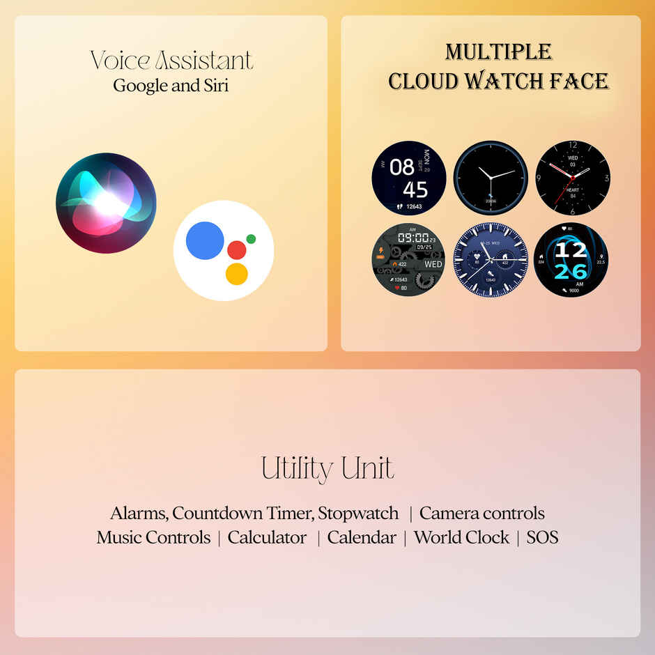 boAt Enigma Radiant Smartwatch | 1.43" AMOLED Display | Functional Crown - Deep Blue