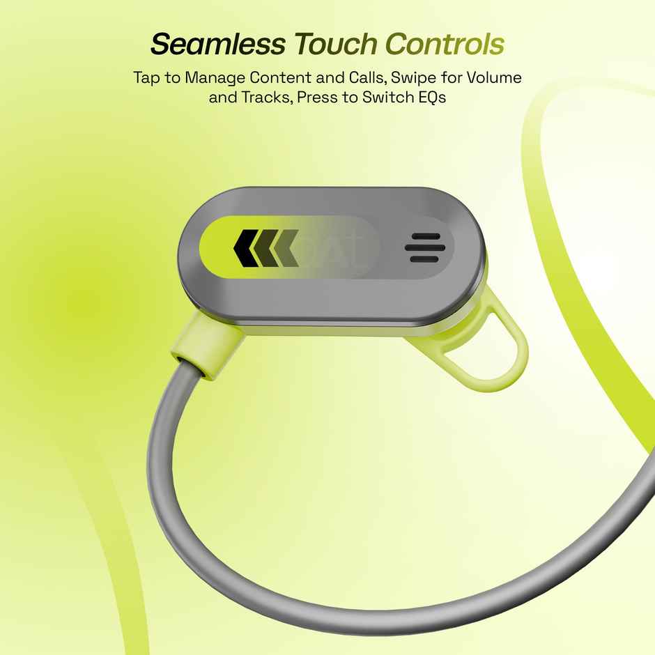 boAt Rockerz 261 Pro BT Neckband Air Conduction Tech,14.8mm Drivers & Dual Mic AI-ENx(Lazer Lime)