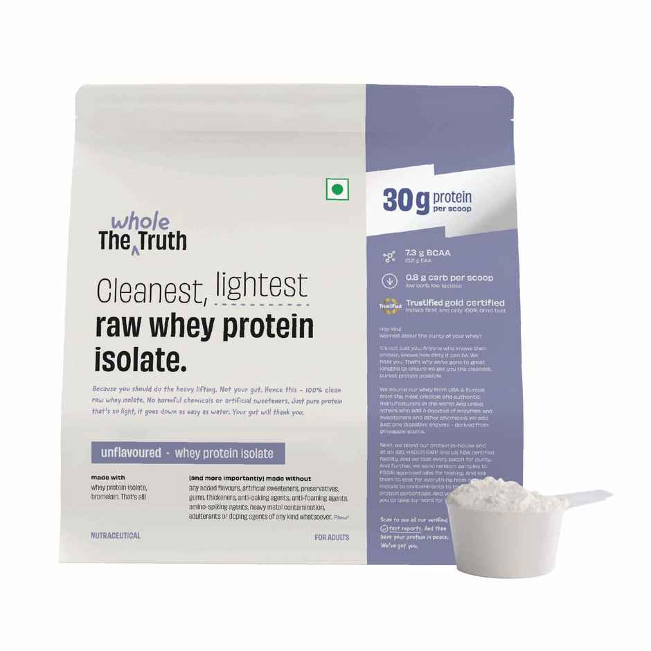 The Whole Truth Unflavoured Whey Protein Isolate (30g Protein Per Scoop)