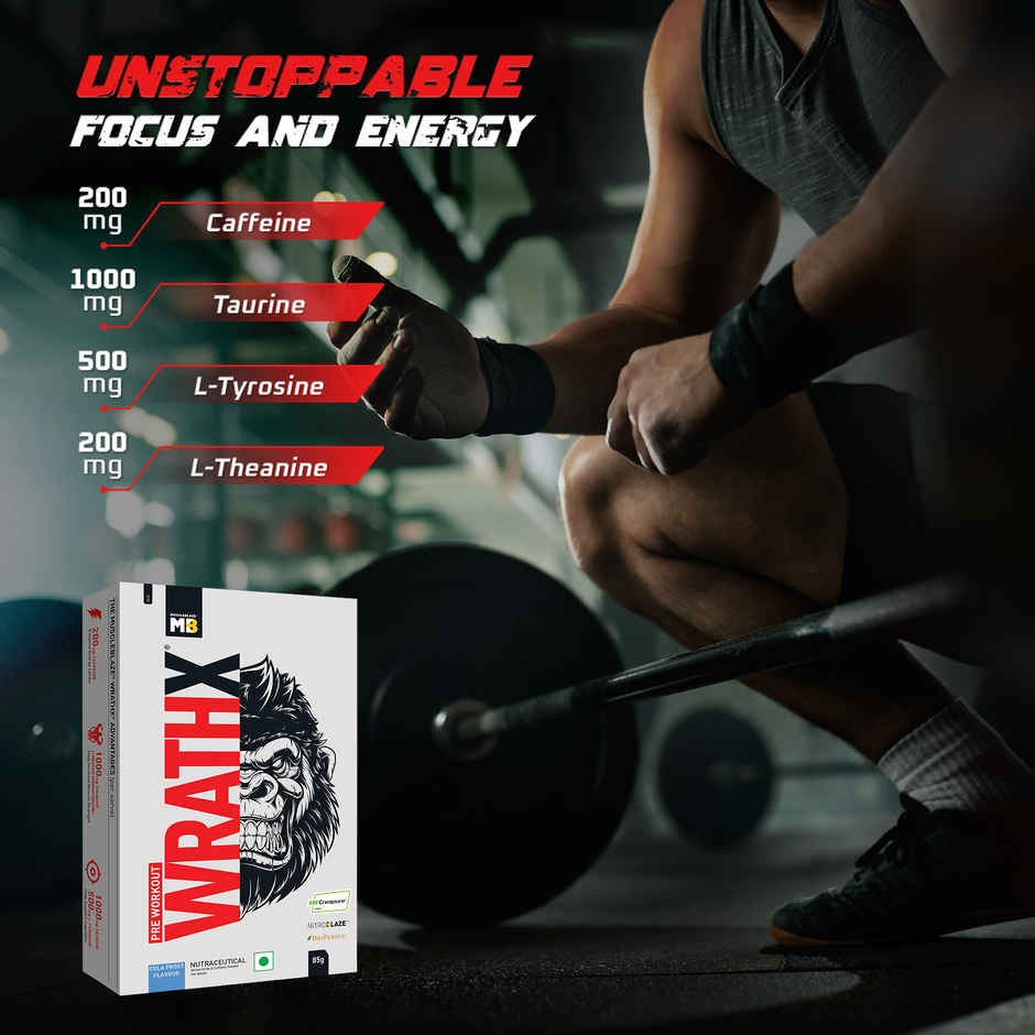 Muscleblaze Pre Workout Wrathx With Creapure, Nitroblaze & Bioperine | Cola Frost