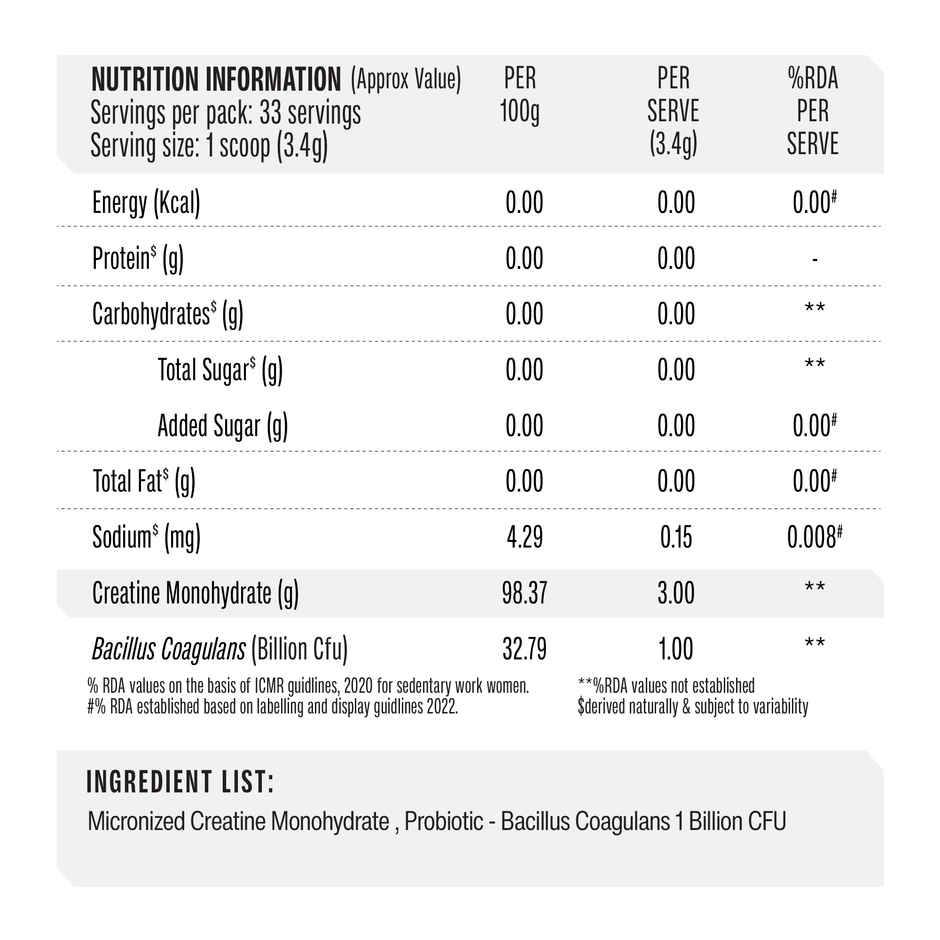 SuperYou Pro Micronised Creatine Monohydrate | 33 Servings | Unflavoured