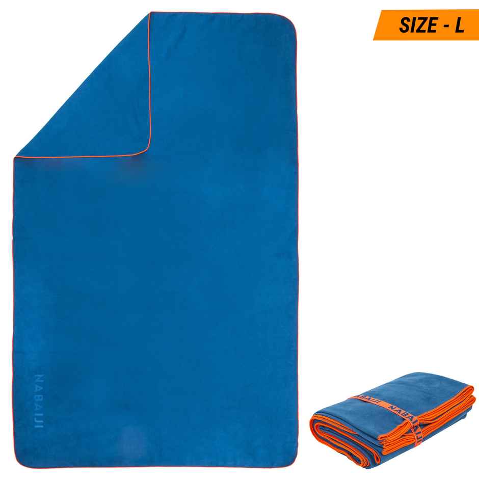Decathlon | Nabaiji Microfiber Quickdry Towel | 200 GSM | L | Petrol Blue, 80x130cm