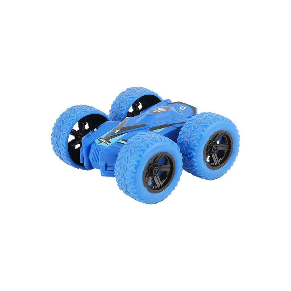 SEEDO No Battery Mechanical and Friction Power Small Stunt Action Car | Blue