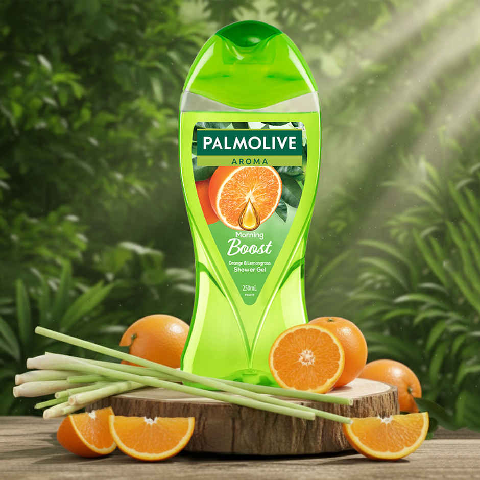 Palmolive Orange Essential Oil & Lemongrass Aroma Morning Boost (Tonic), Brightening Body Wash