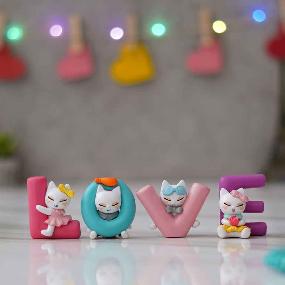 eCraftIndia Multicolor Polyresin Love Animated Characters Decorative Showpiece