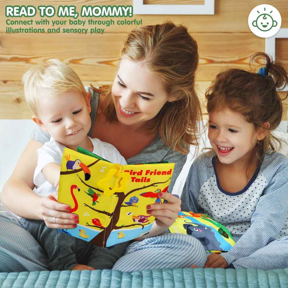 Kidology Activity Book Soft Crinkle Cloth Book for Infants | Baby Toys | Bird | 3+ years