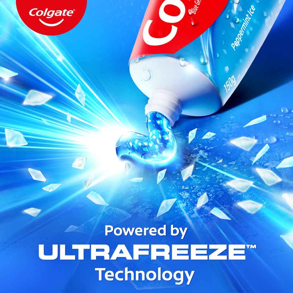 Colgate MaxFresh Toothpaste, Blue Gel Paste with Menthol for Super Fresh Breath (Peppermint Ice, Saver Pack)