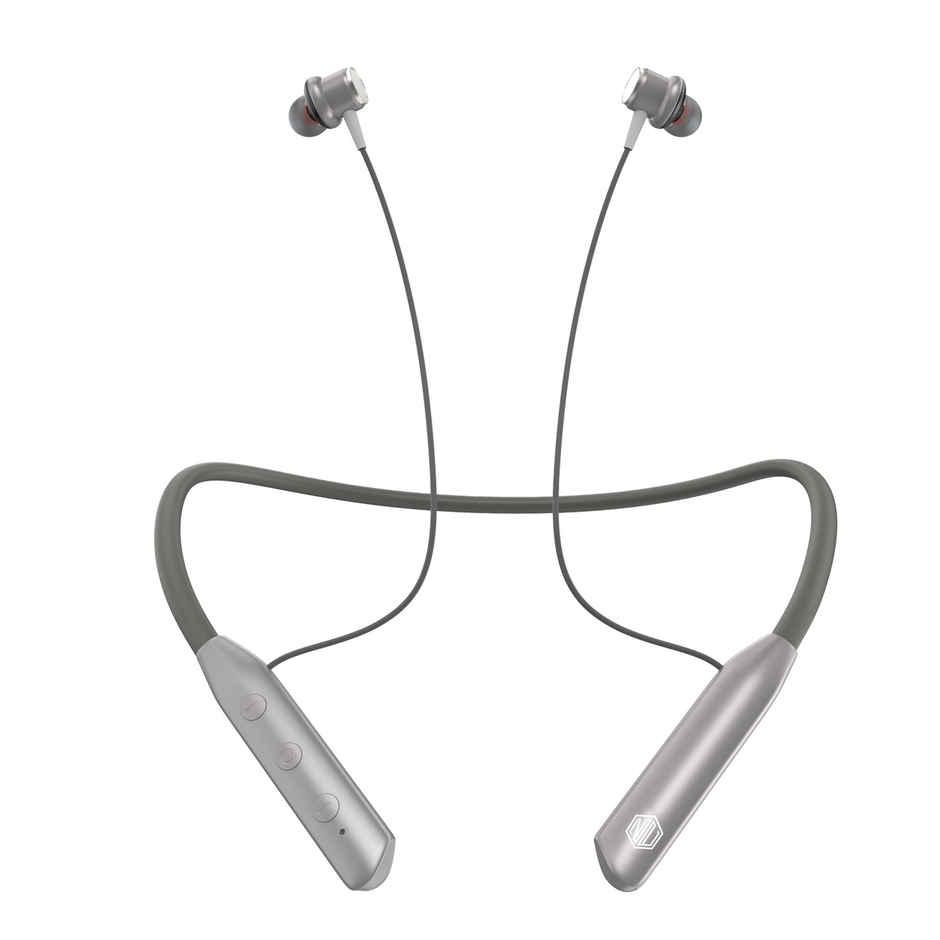 Nu Republic Pulse Metal Neckband Earphones (Silver)-1 unit