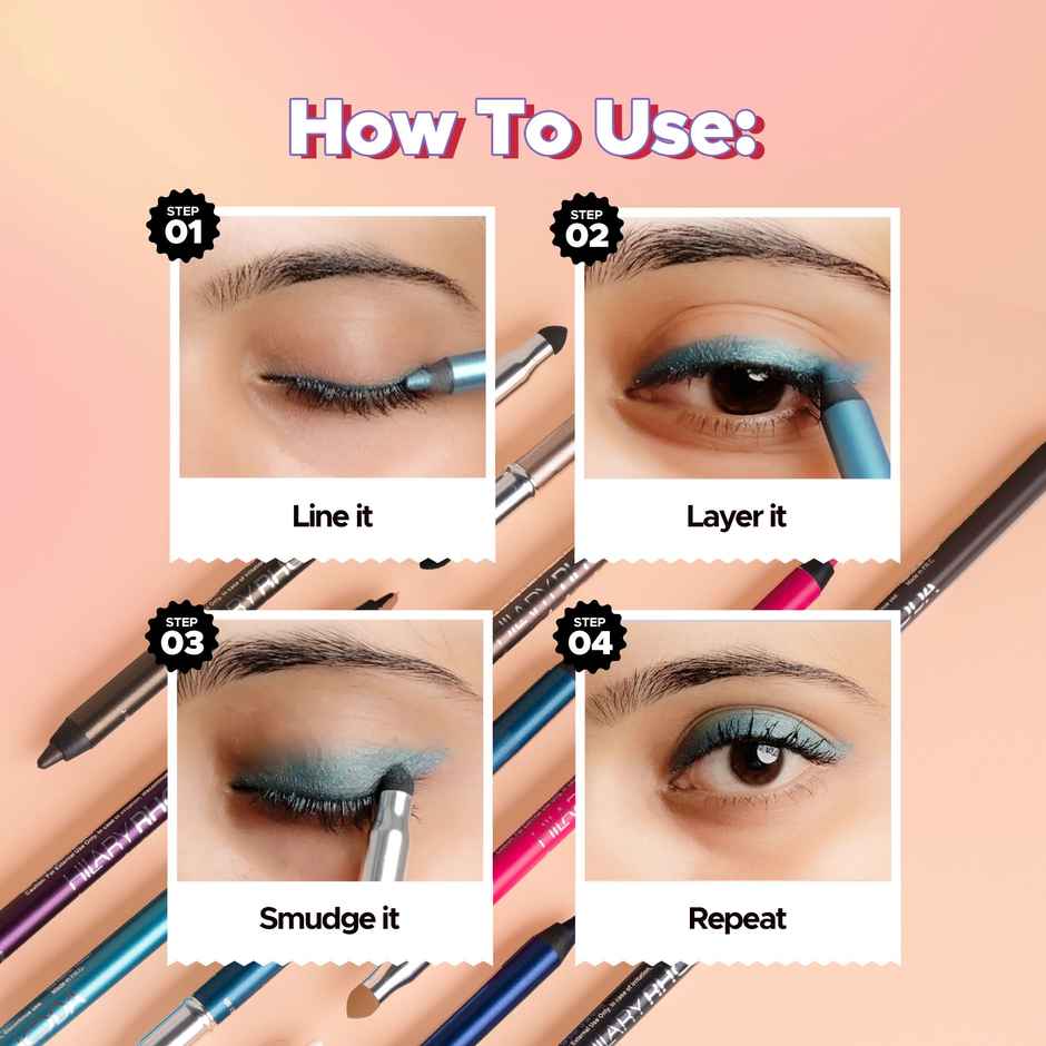 Hilary Rhoda Play n Blend Gel Eyeliner | One Stroke Application | Sparkle Bronze - Shade 04