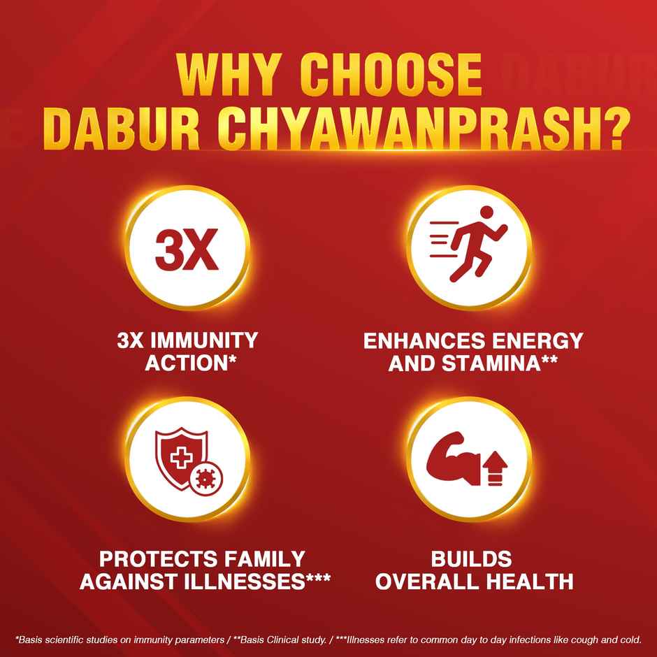 Dabur Chyawanprash Awaleha - 3x Immunity Action with 40+ Ayurvedic Herbs