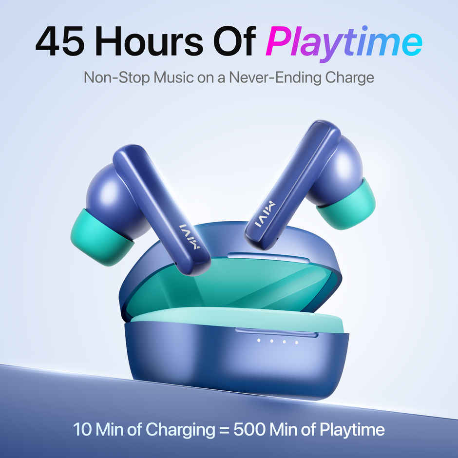 Mivi DuoPods Maxx TWS, 13mm Bass, 50H Playtime, AI ENC Calls, Gaming Mode, BT 5.3, Type C