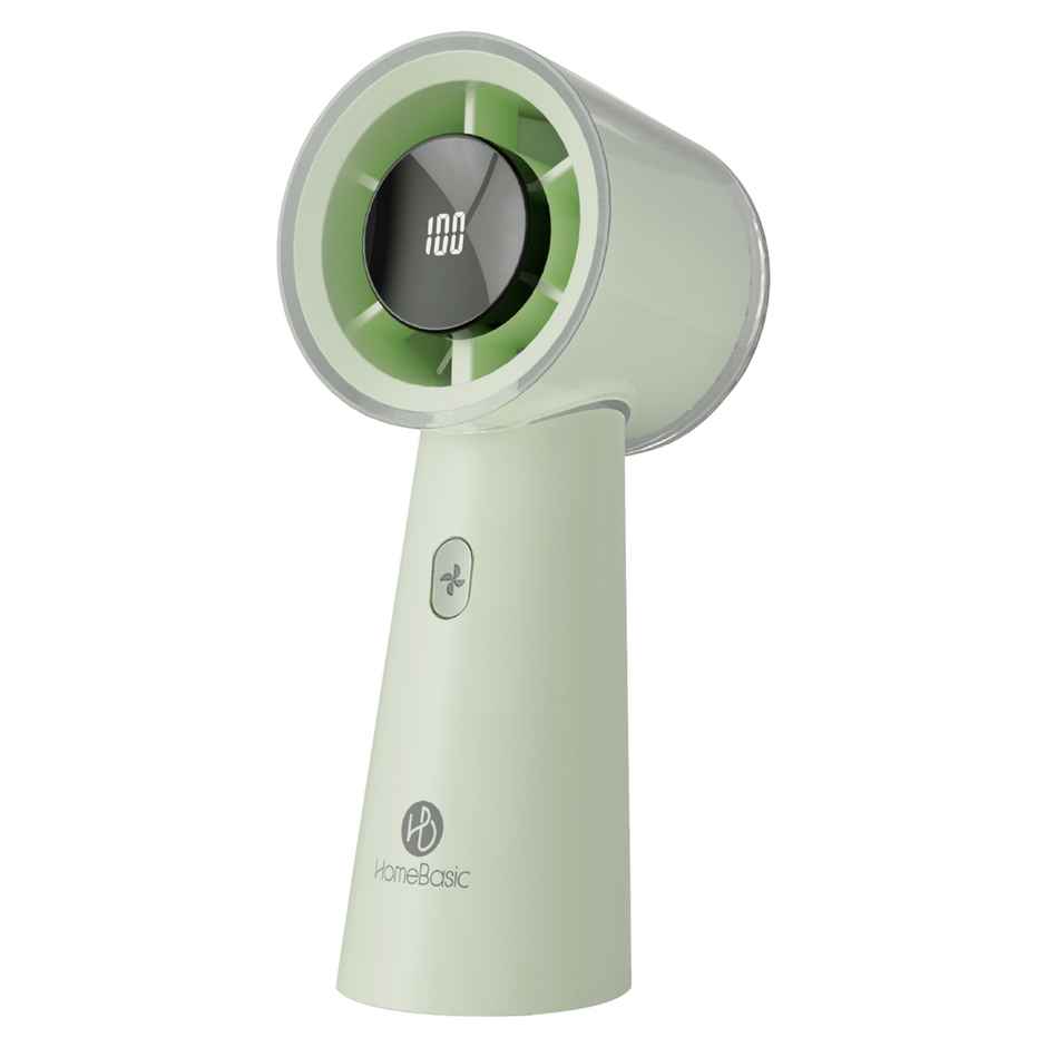 Homebasic Mini USB Portable Handheld Fan, 100-Speed Adjustable, Upto 10000 RPM, Green
