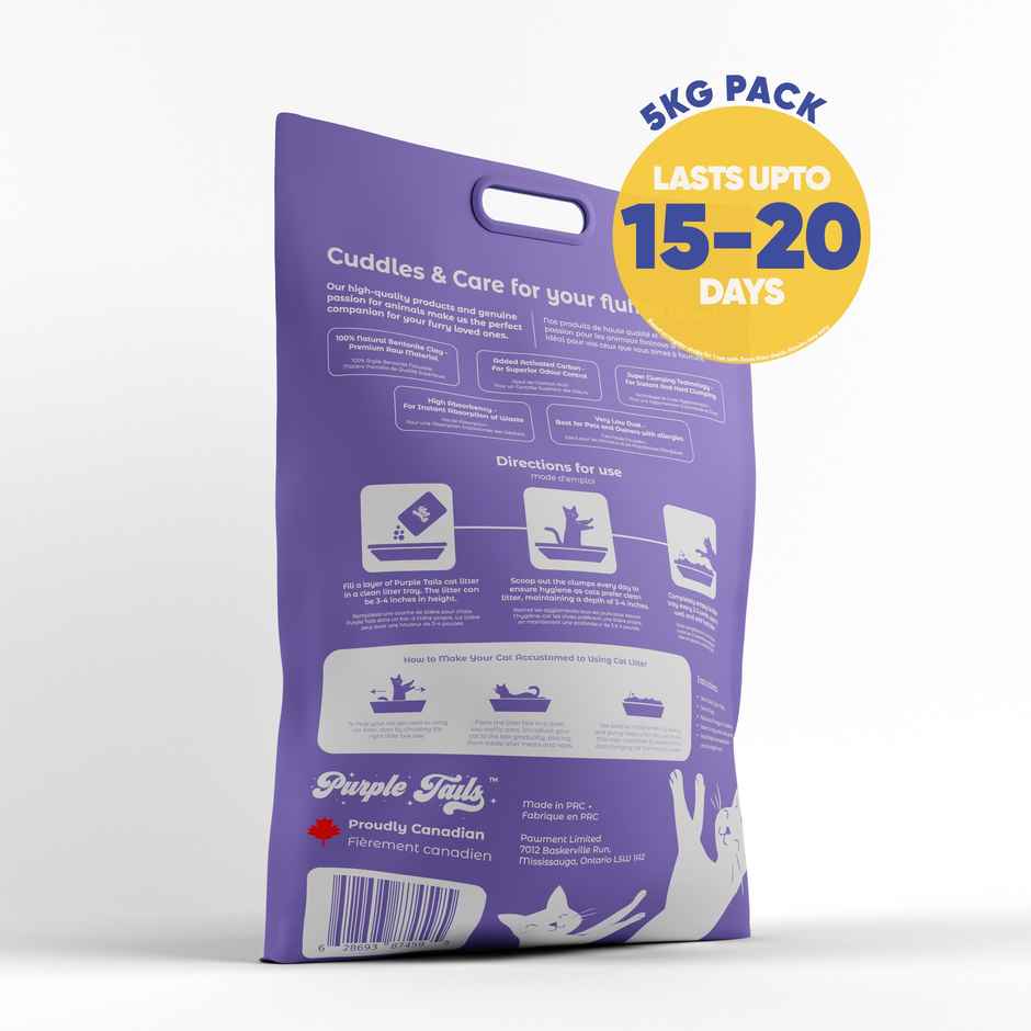 Purple Tails Canada Odour Control Cat Litter | Lavender