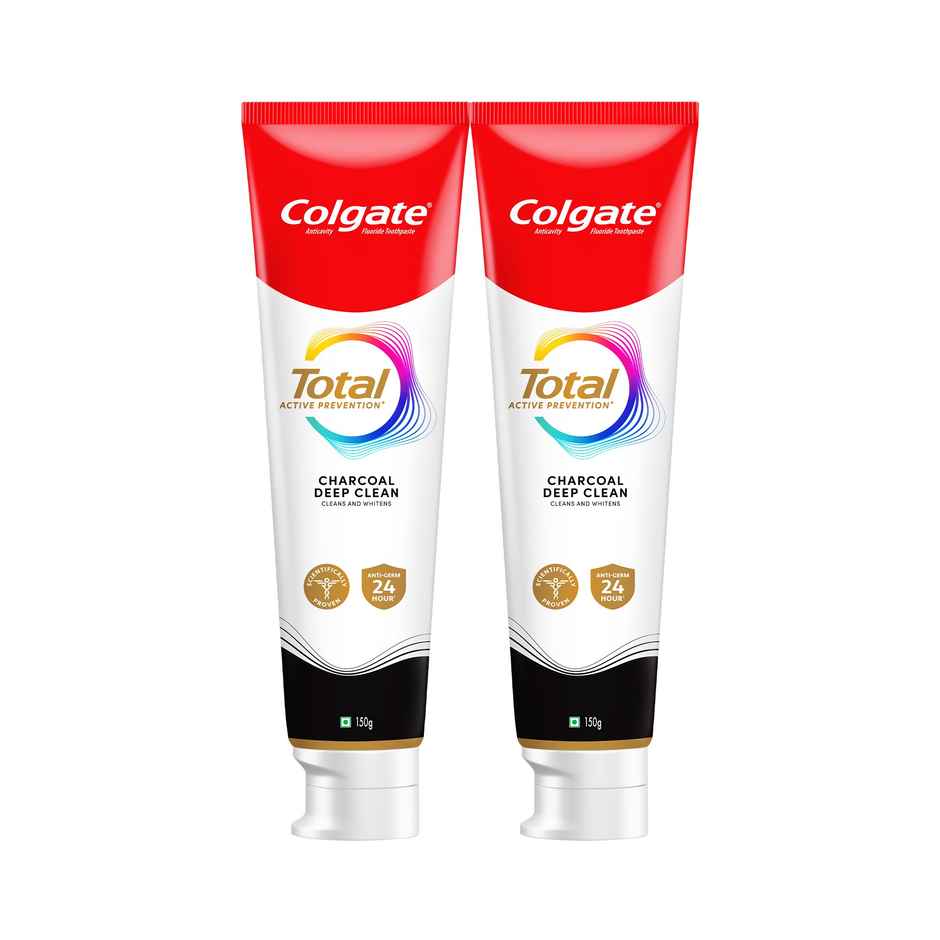 Colgate Total Charcoal Deep Clean Antibacterial Toothpaste Whole Mouth Health Combo Pack