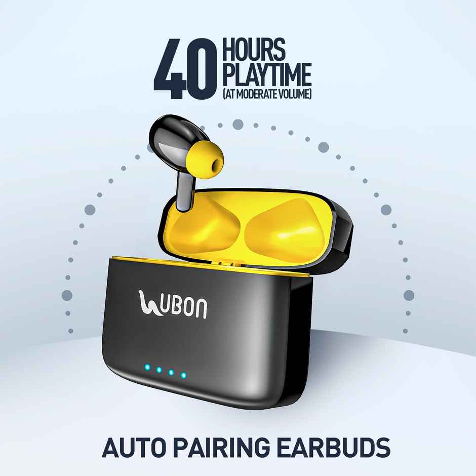 UBON Champion Wireless Earbud with 40 Hours Playtime, Touch Control True wireless Earphone