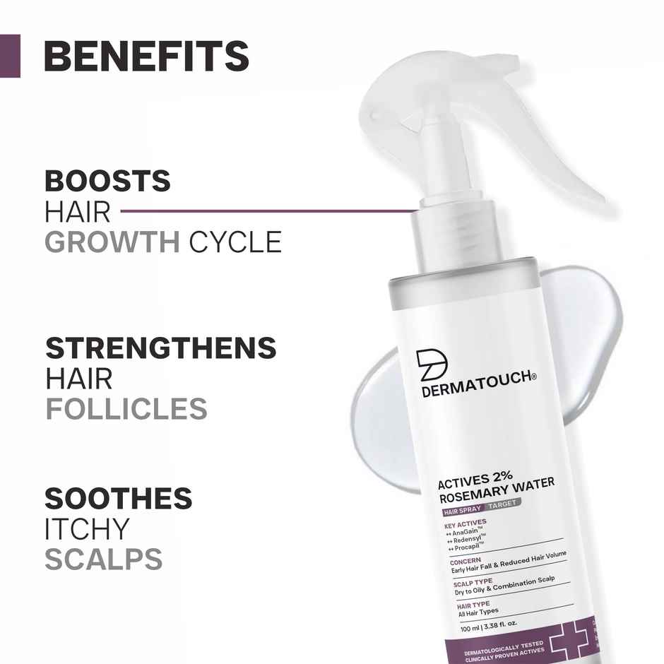 Dermatouch Rosemary Water Spray For Hair Growth Advance 2% Actives Rosemary Redensyl