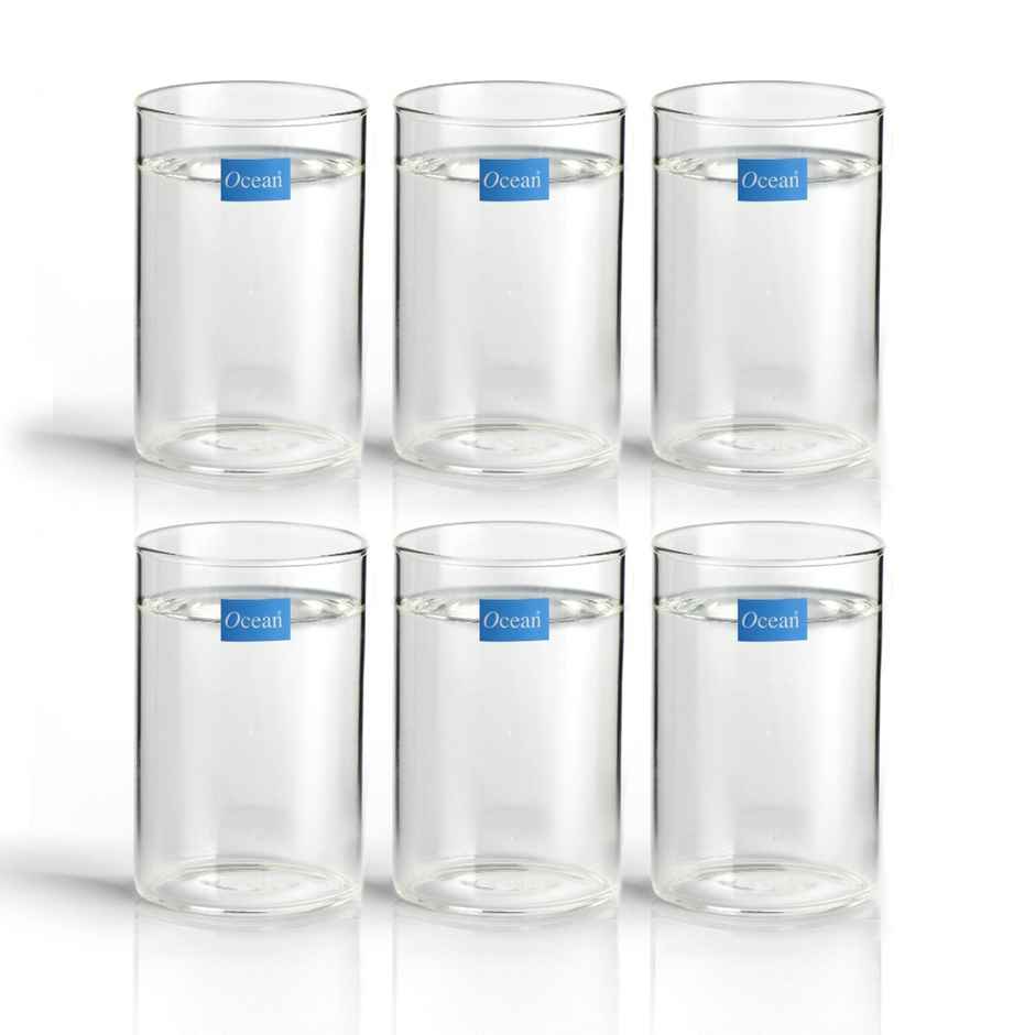 Ocean Lumi Borosilicate Water Glass (300Ml, 6Pcs)