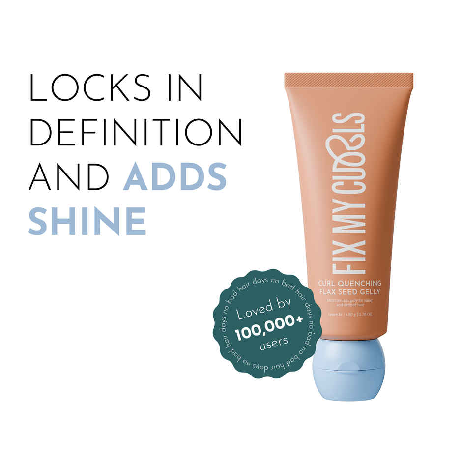 Fix My Curls Curl Quenching Hair Gelly|For Curly, Wavy, Frizzy Hair | Silicone Free Hair Gel