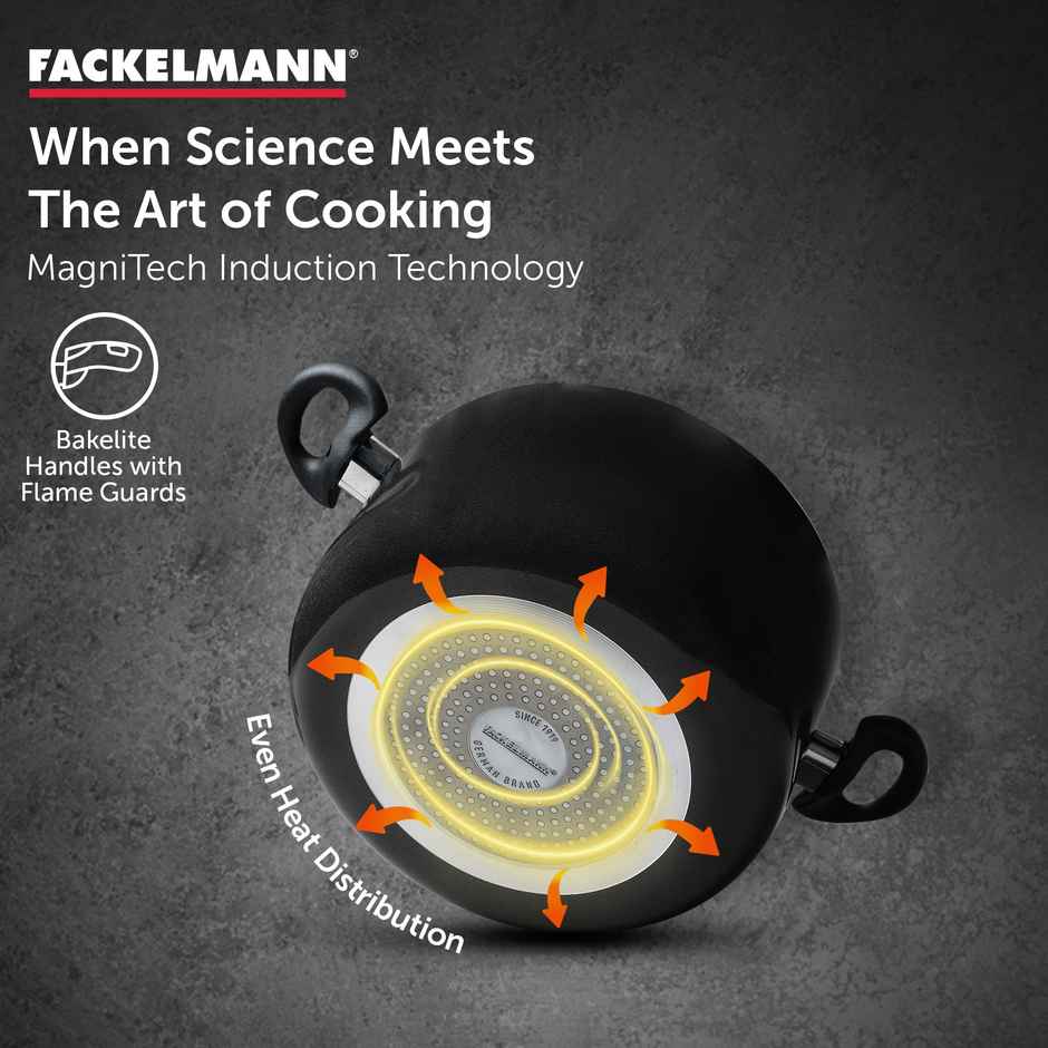 Fackelmann Quartz Nonstick Casserole w Glass Lid 28cm BPA-Free All Stoves Compatible Anti-scratch