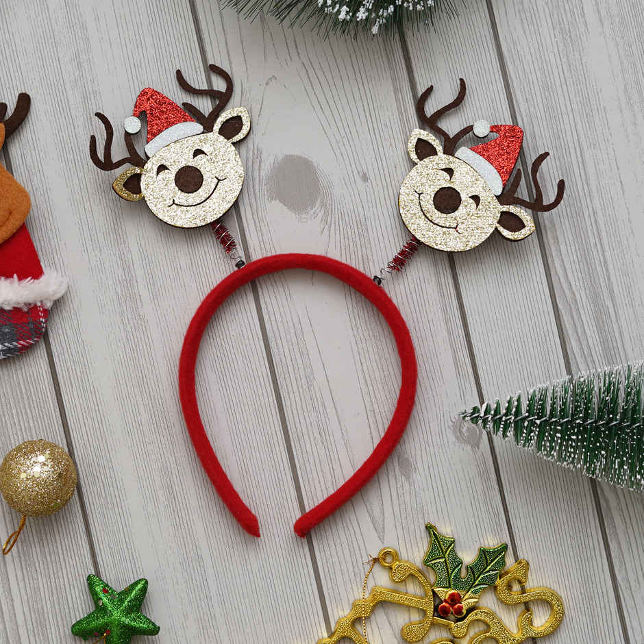Christmas Reindeer Design Headband for Christmas and Birthday Parties | Ecraftindia