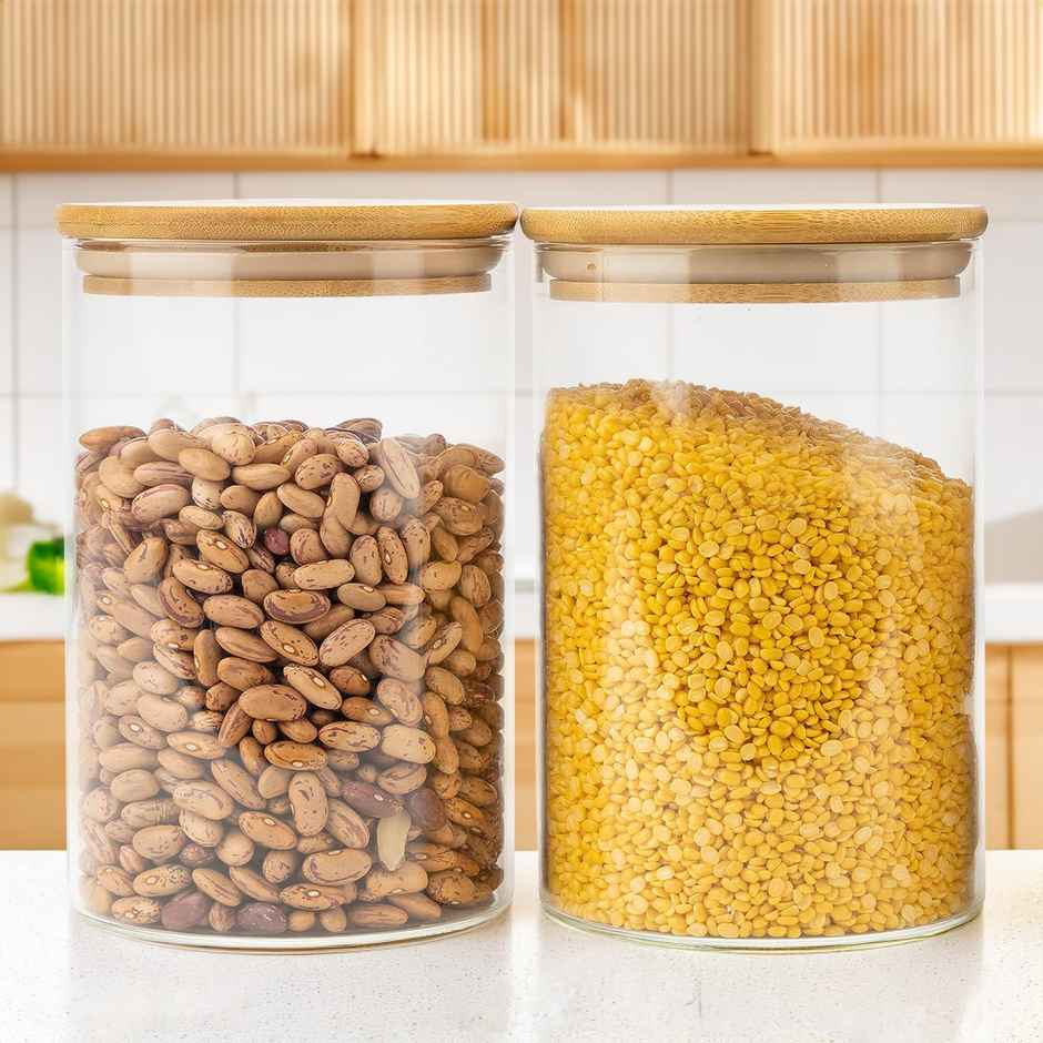 The Better Home Rectangle Borosilicate Jars 600Ml (Pack Of 2)