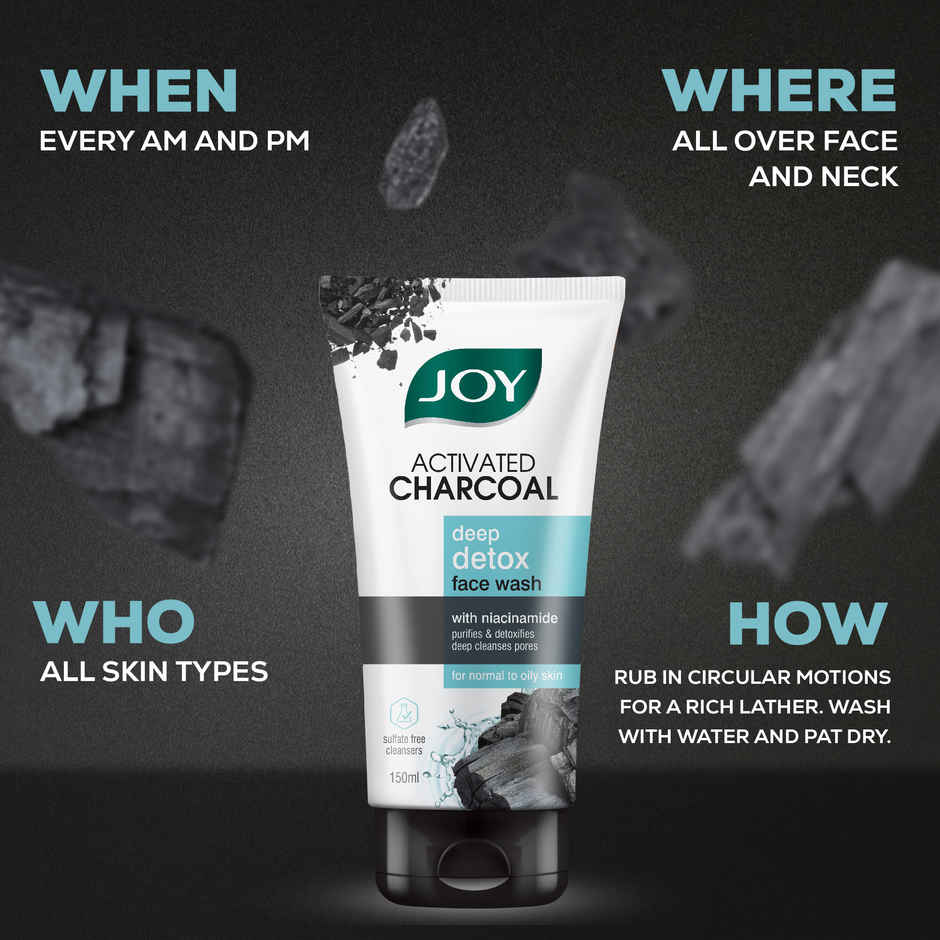Joy Activated Charcoal Deep Detox Face Wash