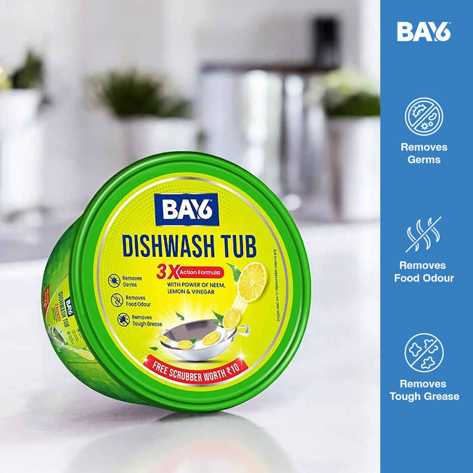 BAY6 Dishwashbar Tub with Free Scrubber Combo