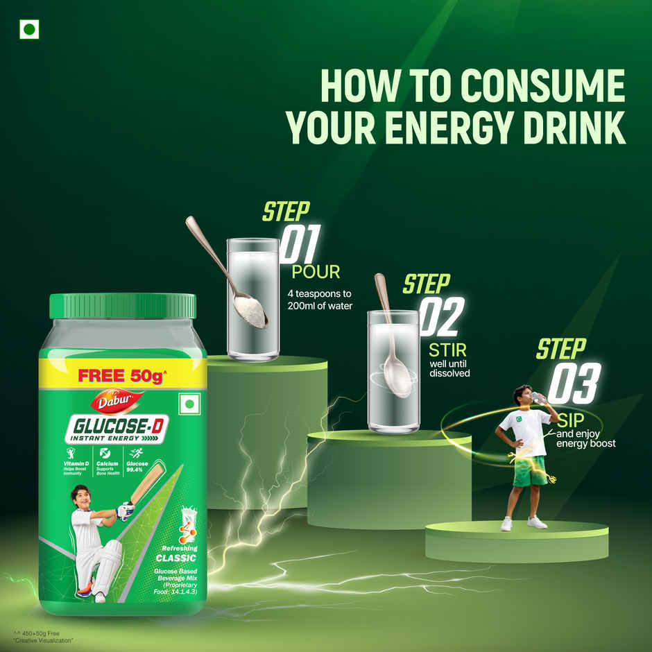Dabur Glucose-D Instant Energy Powder