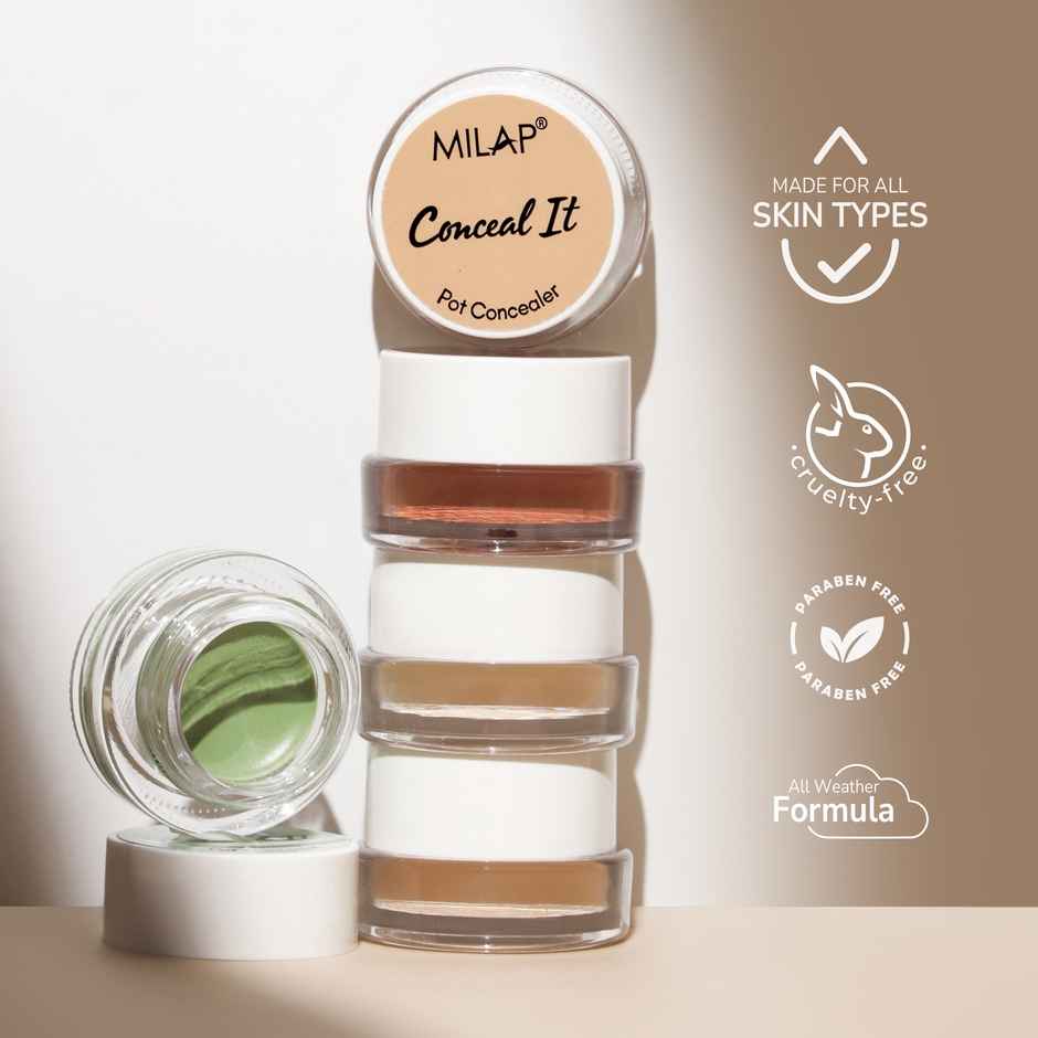 Mila Beaute Conceal It Pot Concealer Spf15 Natural Matte Finish - 04 Medium Beige