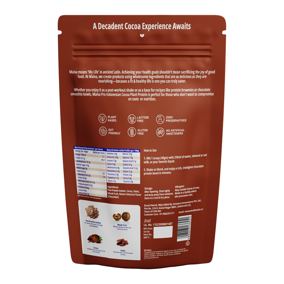 Maiva Pro Plant Protein Powder - Indonesian Cocoa