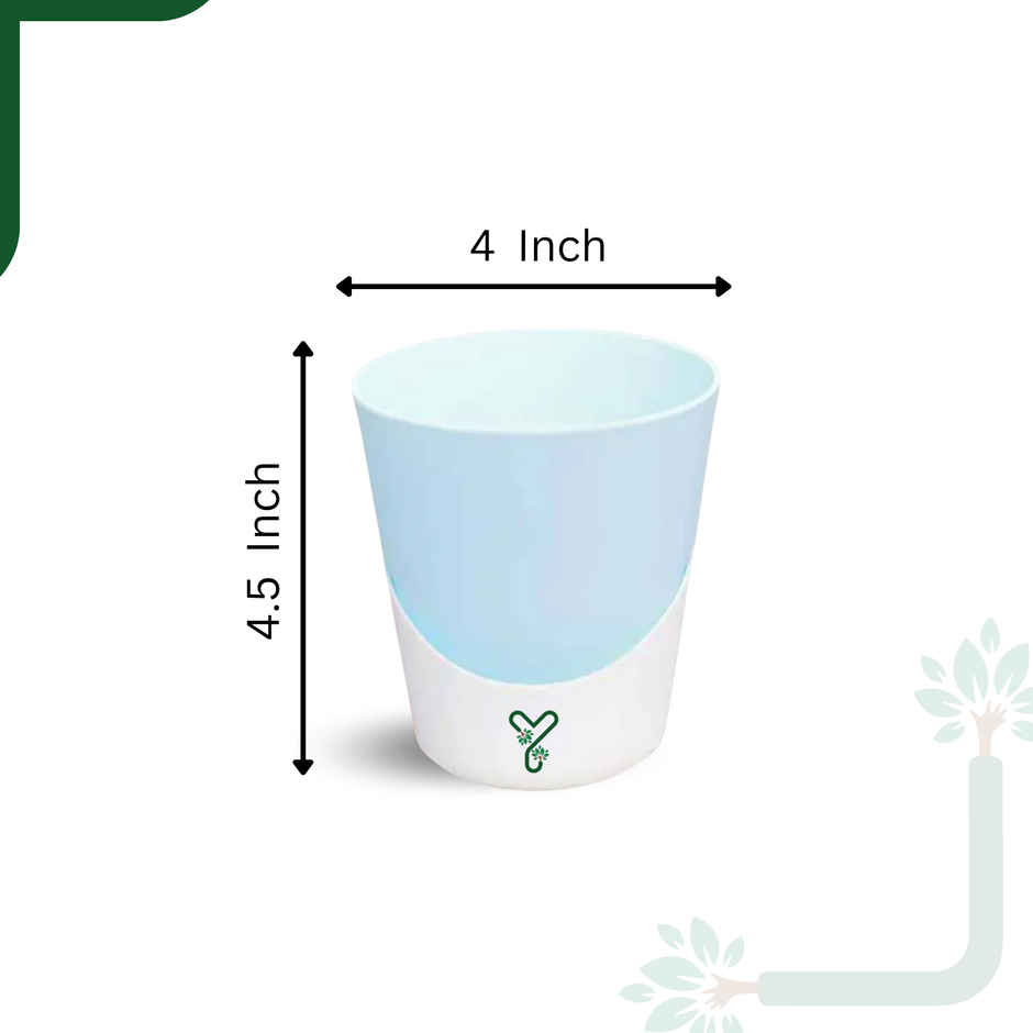 Yoursplants Atlantis - 4 Inch Pastel Blue Pot | Pack Of 1