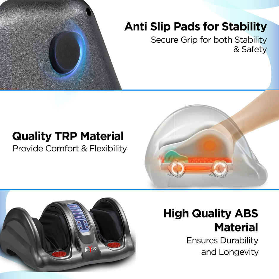 Dr Physio 1024 Body Pains Relief Electric Massager Machine for Foot Calf With Heat Vibration