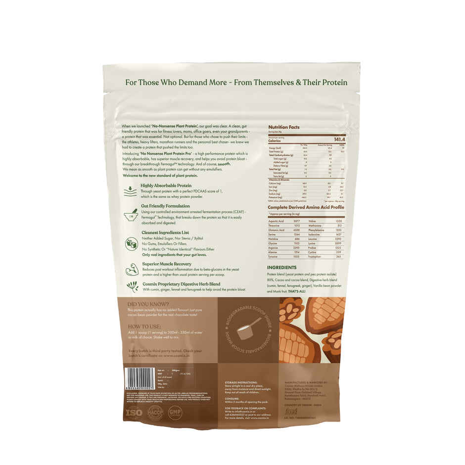 COSMIX No Nonsense Plant Protein Pro | Indonesian Cacao