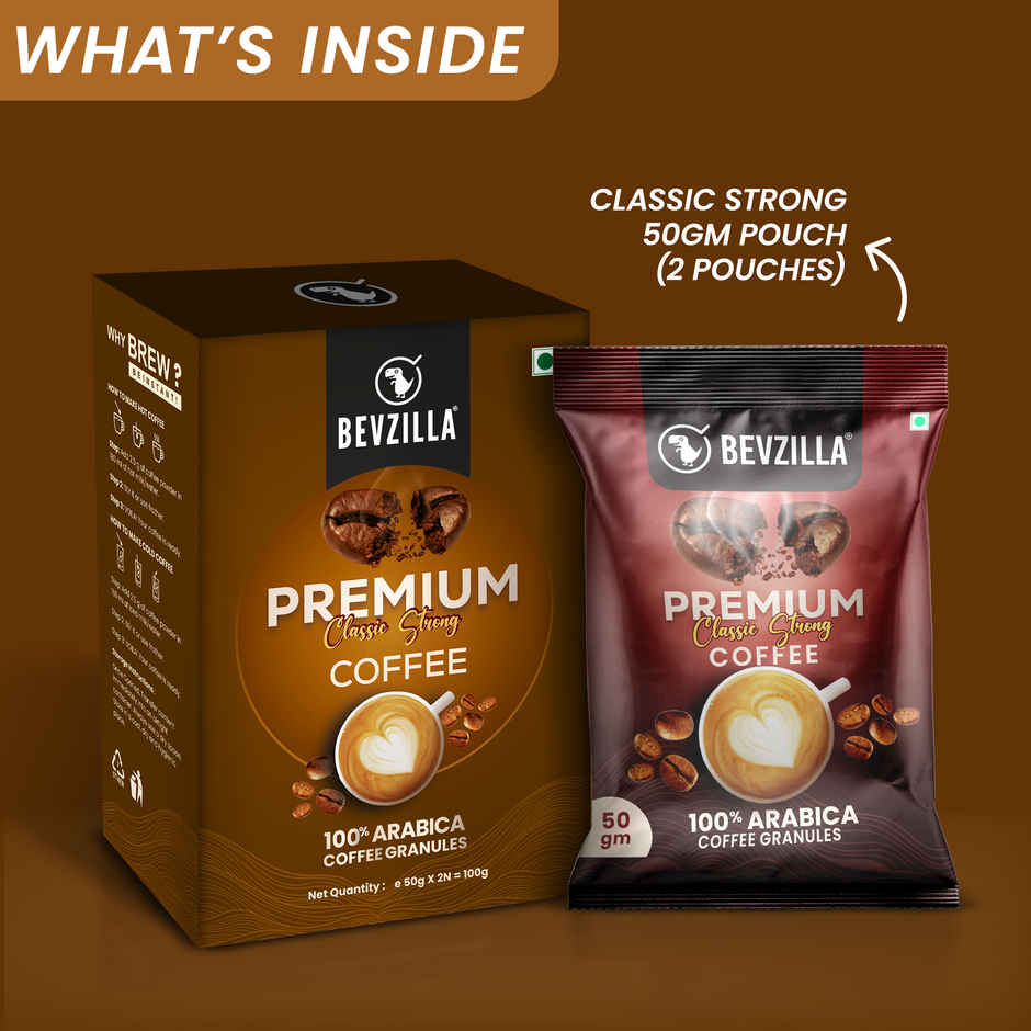 Bevzilla Premium Classic Strong Coffee powder Sachets