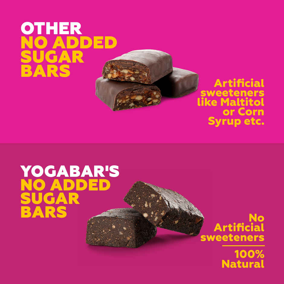 Yoga Bar 20g Protein Bar, Dark Chocolate, No Added Sugar, Multigrain Energy Bar, High Protein Bar